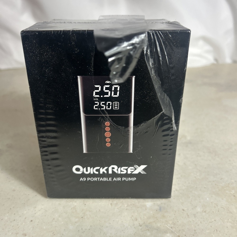 QuickRiseX A9 Portable Air Pump 160 PSI Rechargeable Tire Inflator Neal & Sealed
